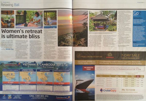 Escape Magazine: Women’s Retreat Is Ultimate Bliss. Ladies, forget the Kuta rat-race and discover a serene sanctuary where it’s all about you