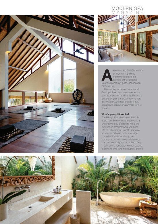 Modern Spa Magazine: Bliss Sanctuary, Seminyak