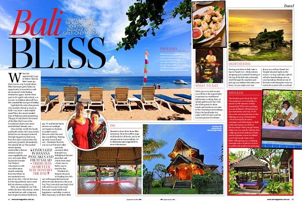 OK! Magazine - 'Bali Bliss' featuring girls-only retreat Bliss Sanctuary For Women