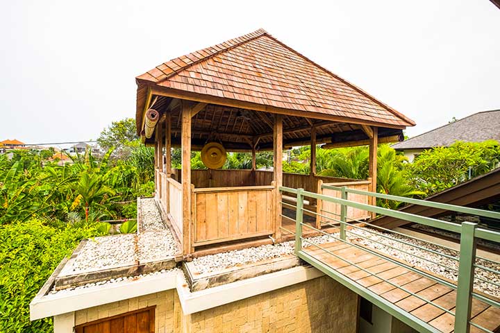 Entrance to Yoga Shala at Bliss Sanctuary for Women, Canggu, Bali