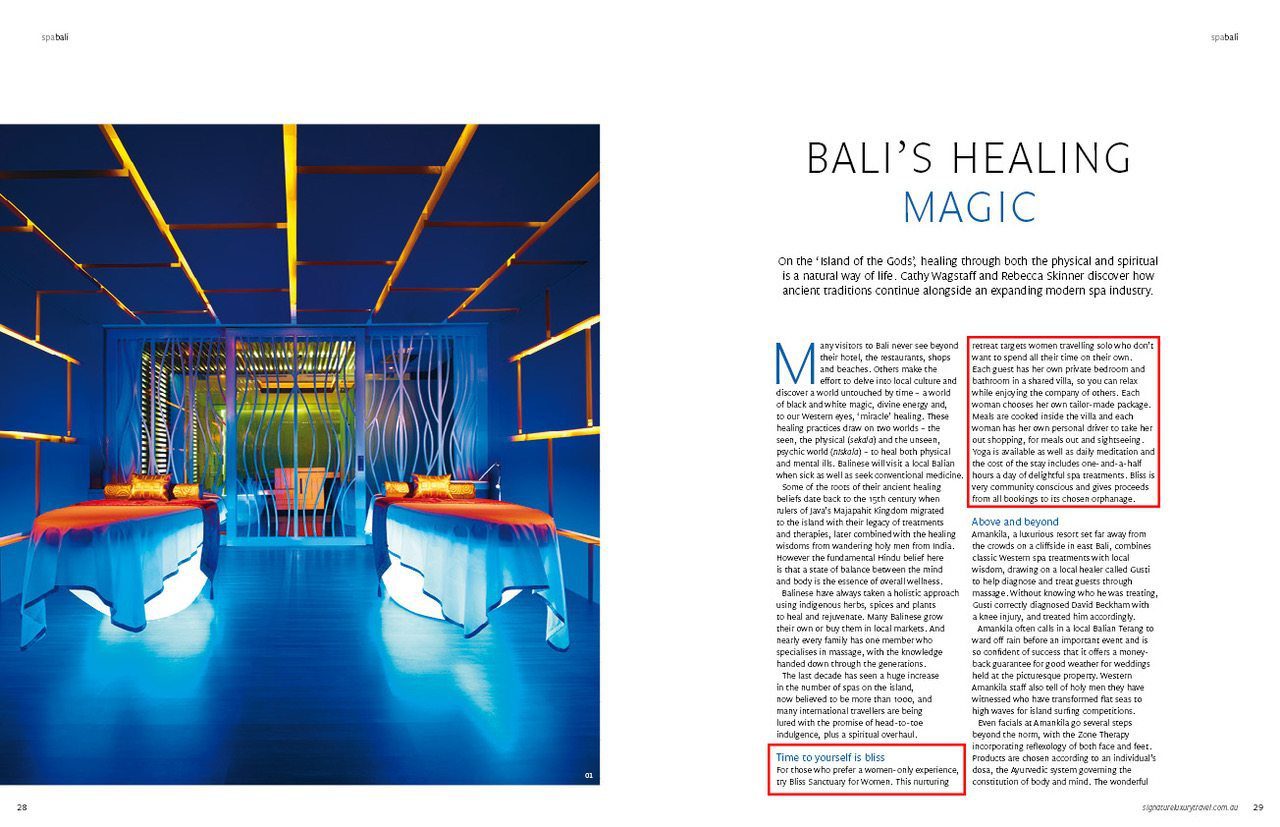 Signature Luxury Travel Magazine - Bali's Healing Magic