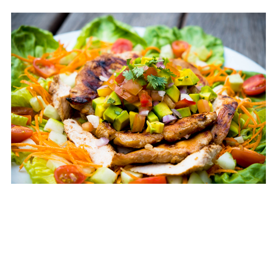 Grilled Chicken and Avocado Salad - Healthy Choice menu at Bliss Bali retreat Grilled Chicken and Avocado Salad - Healthy Choice menu at Bliss Bali retreat
