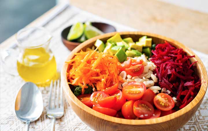 kale breakfast salad from bliss bali retreat kitchen