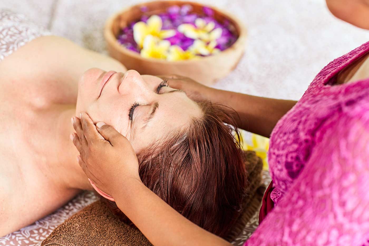 Luxury facial at Bali retreat