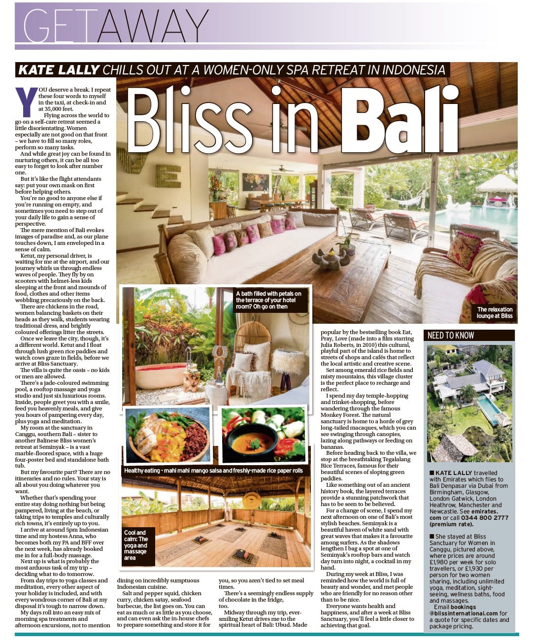 Bliss in Bali – Courier Getaway - Bliss Sanctuary For Women