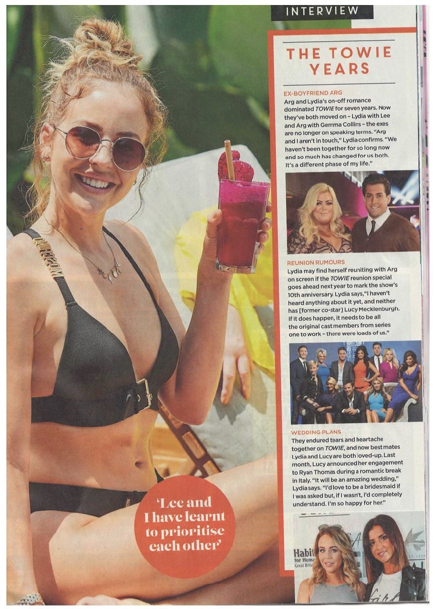 Lydia Bright spoke to Closer Magazine from her girls' trip to Bliss Bali retreat, July 2019