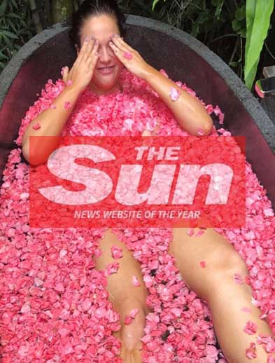The Sun, Hello petal pose at Bliss Bali netreat