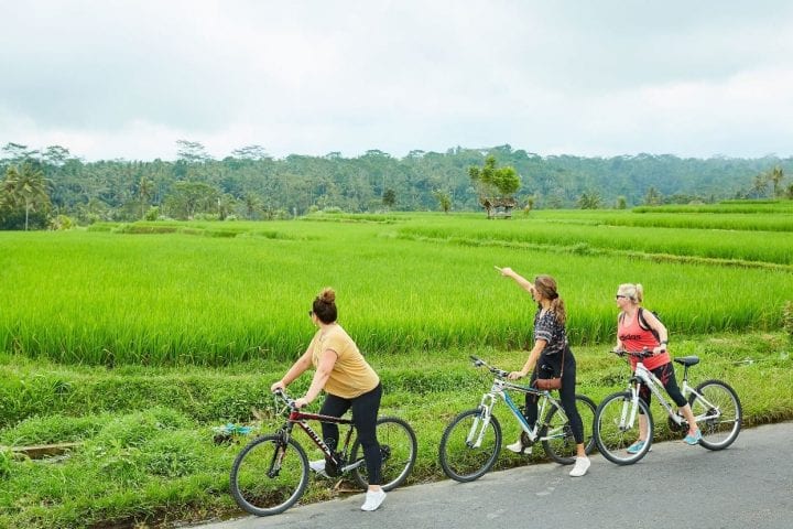 Bike riding in Bali