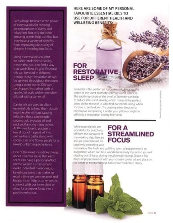 Yoga Magazine: Bliss founder Zoe Watson - Healing essential oils for springtime