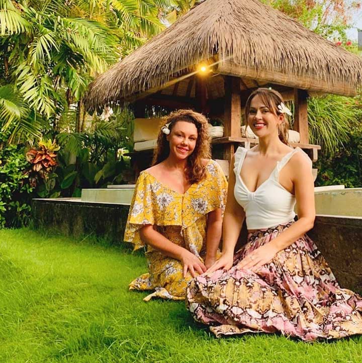 Hayley Sparkes in Bliss Bali retreat garden